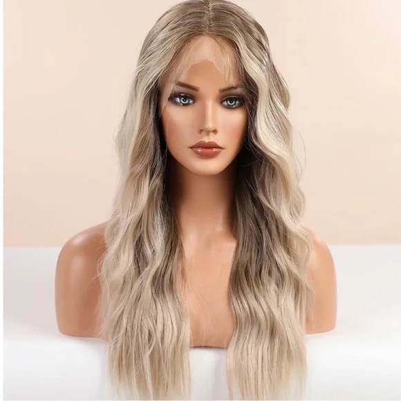 Ombre Dirty Blonde T Part Lace Front Wigs